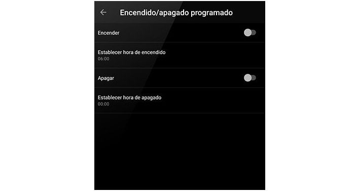 encendido apagado programado