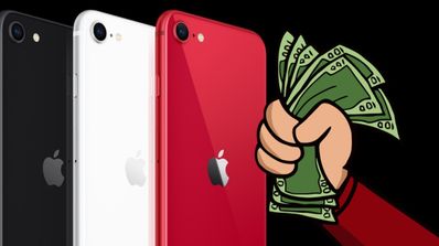 iphone se y mano con dinero