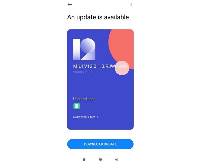 miui 12 android 11 mi note 9s