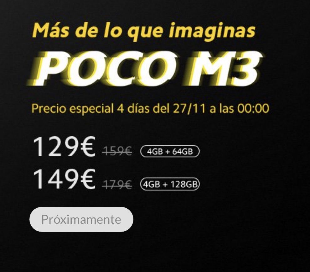 poco m3 precios