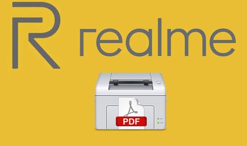realme logo e impresora