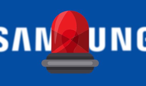 samsung y logo de alarma
