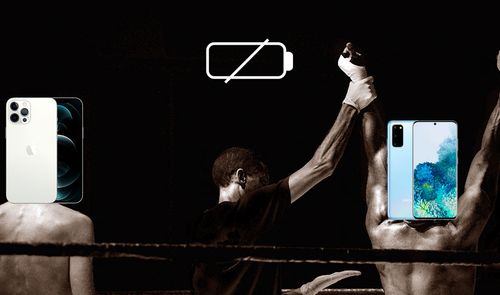 test bateria iphone 12 samsung galaxy s20