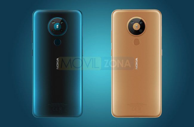 Nokia 5.3 azul y dorado