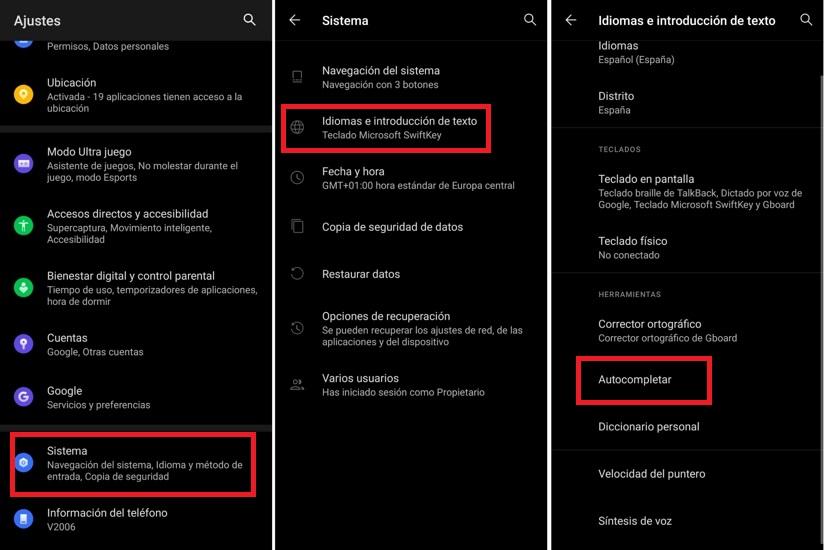 autocompletar pagos Android