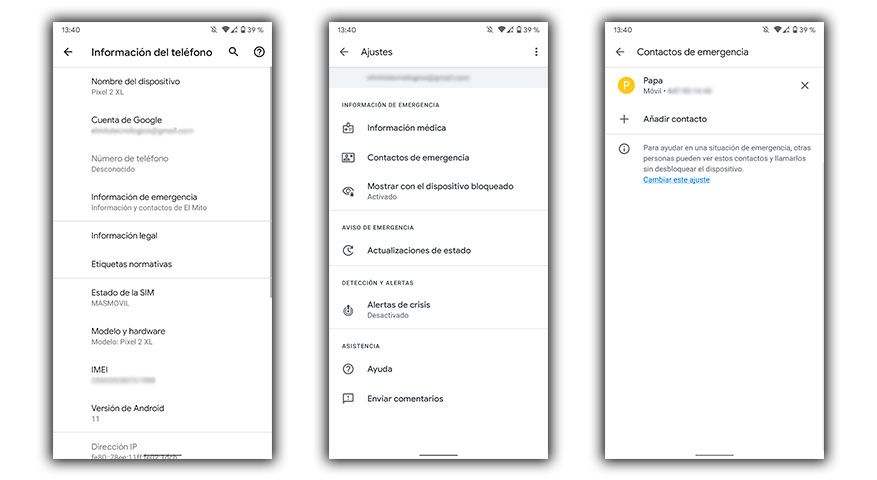 contactos emergencia android