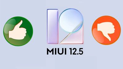 miui 12.5 y pulgares arriba y abajo