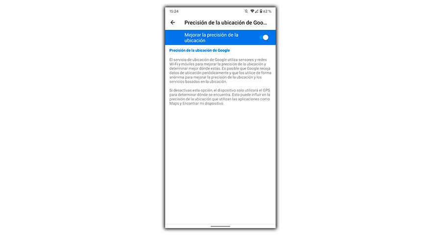 precisión ubicacion google