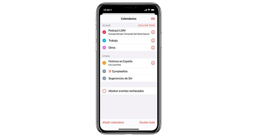 calendario festivos iphone