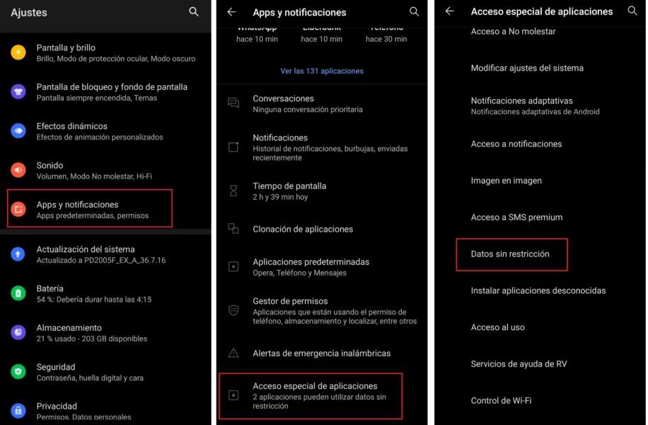 datos sin restricción