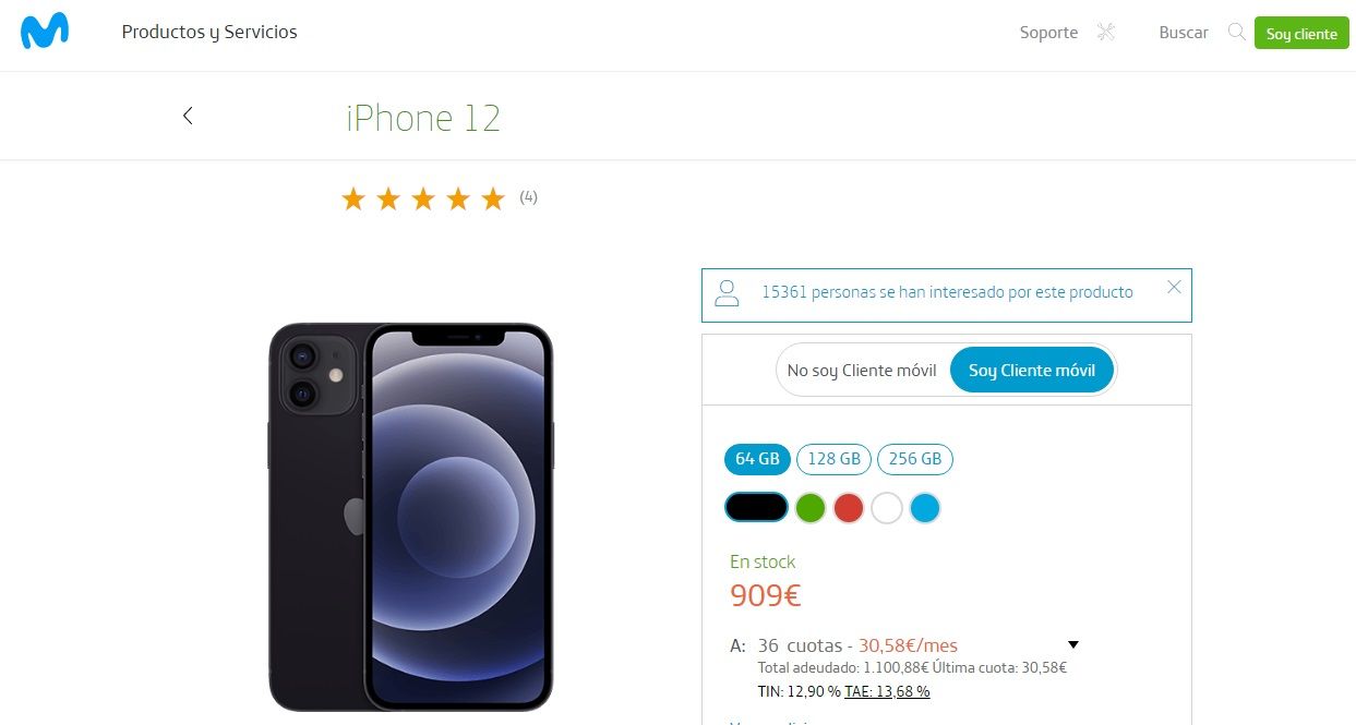iphone 12 en movistar