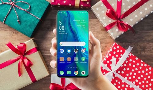 paquetes de regalos y móvil de OPPO