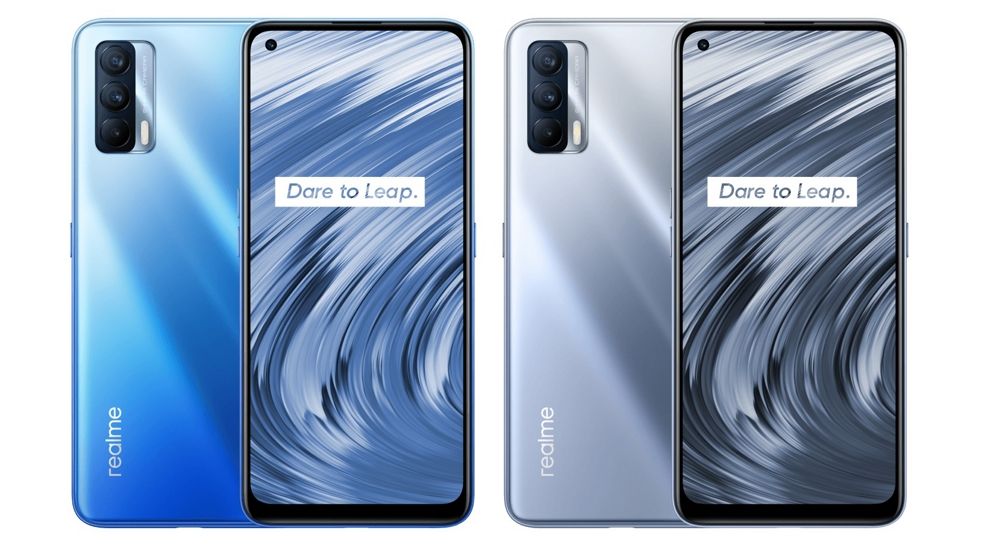 realme v15 gris y v15 azul