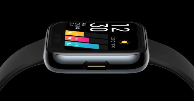 realme watch y fondo negro