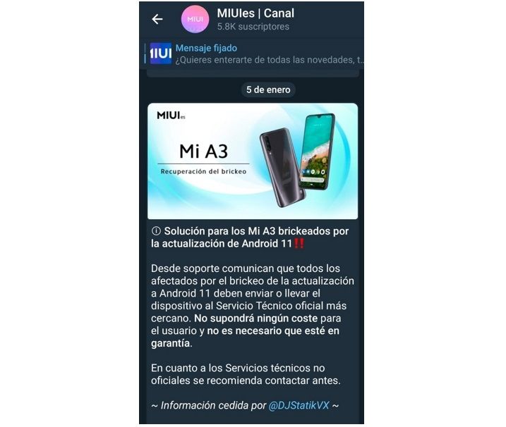 xiaomi mi a3 brik solucion