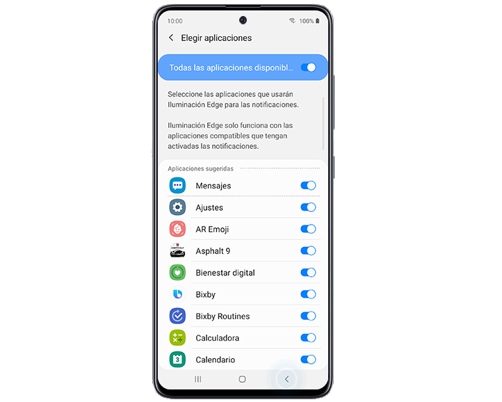 apps pantalla edge