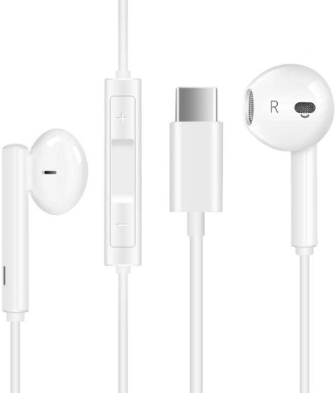 auriculares tipo c blancos