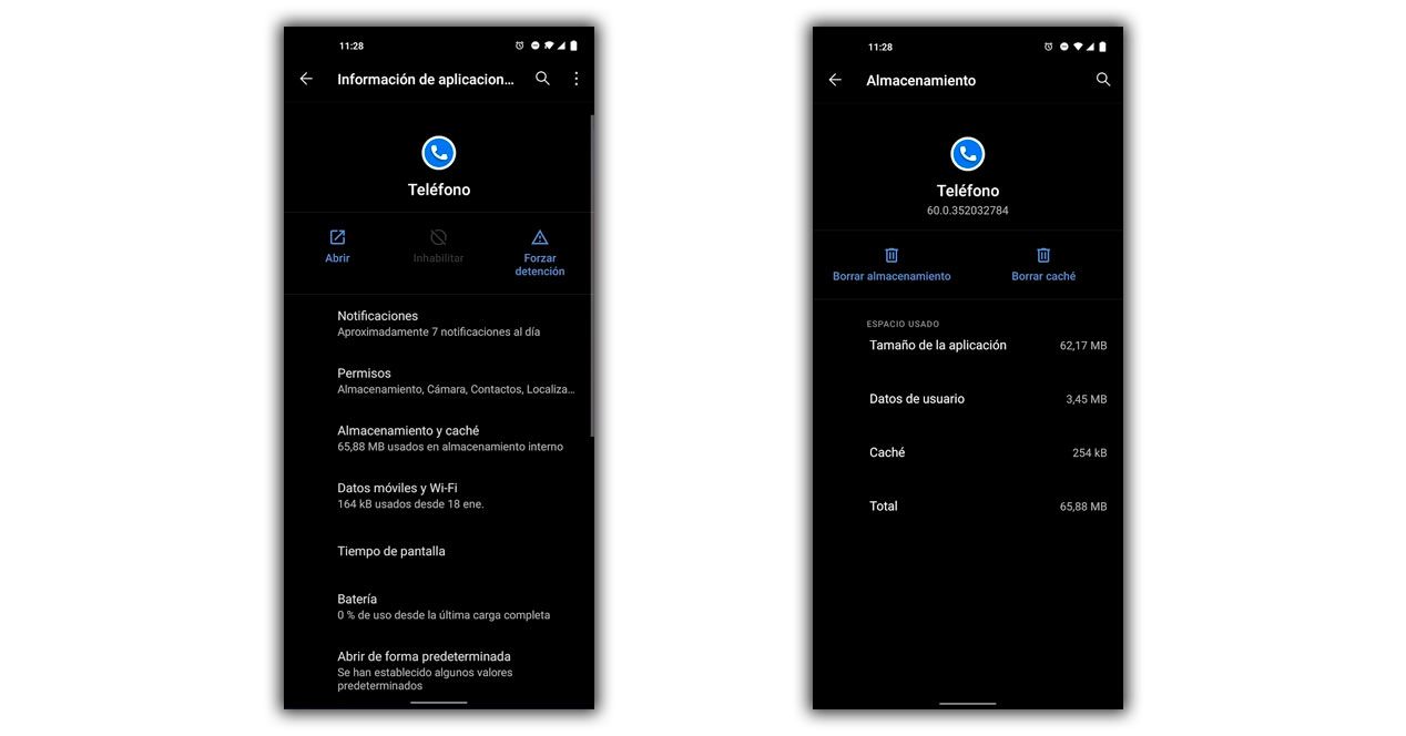 cache telefono google