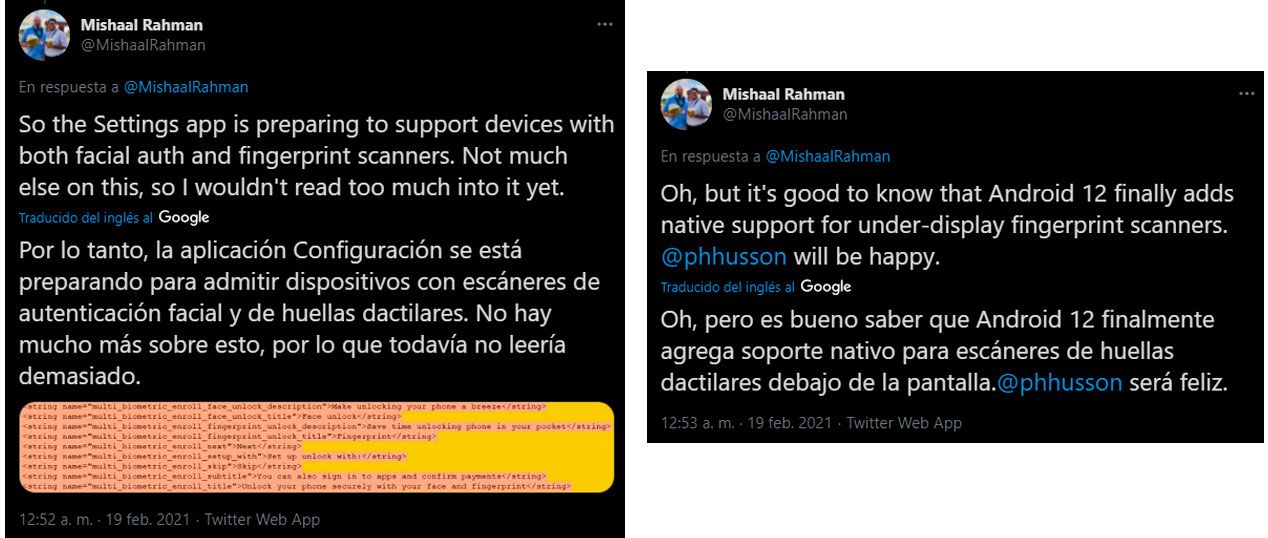 capturas tweets google pixel 6
