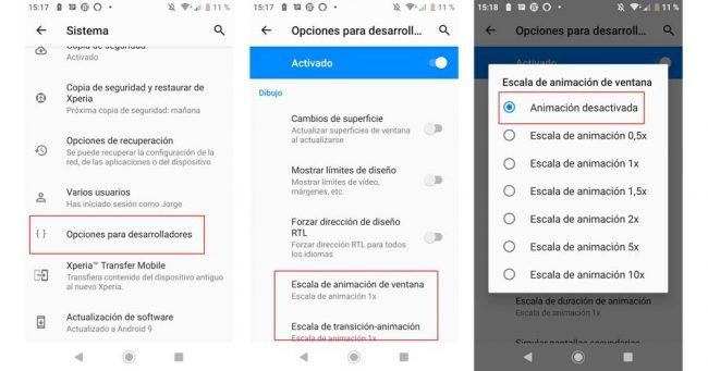 rendimiento animaciones android