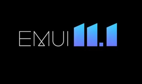 emui 11 logo con fondo negro