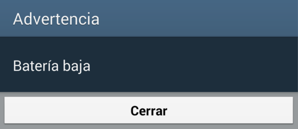 flash con batería baja
