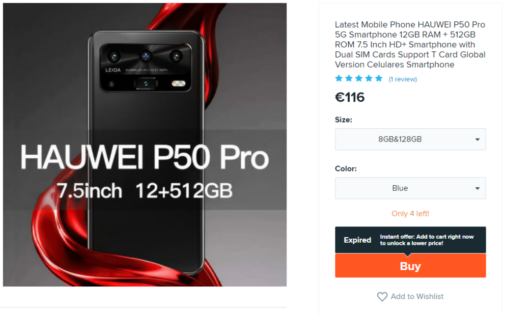 huawei p50 falso