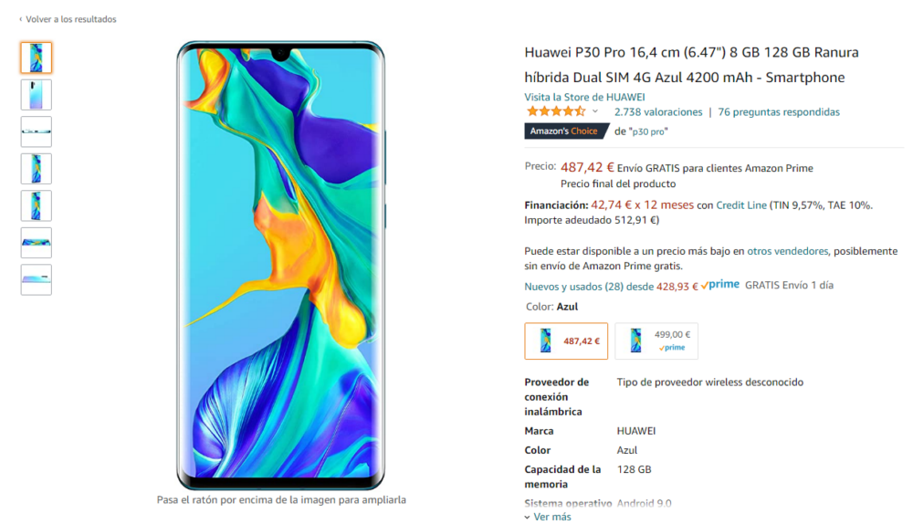 p30 pro en amazon