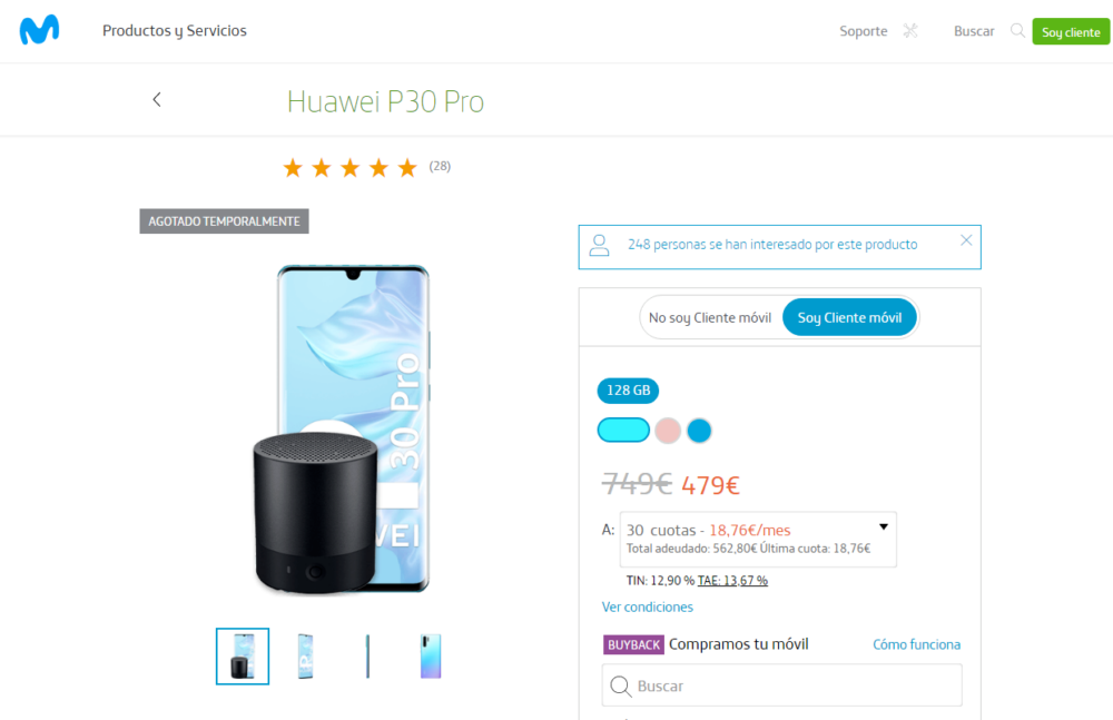 p30 pro en movistar