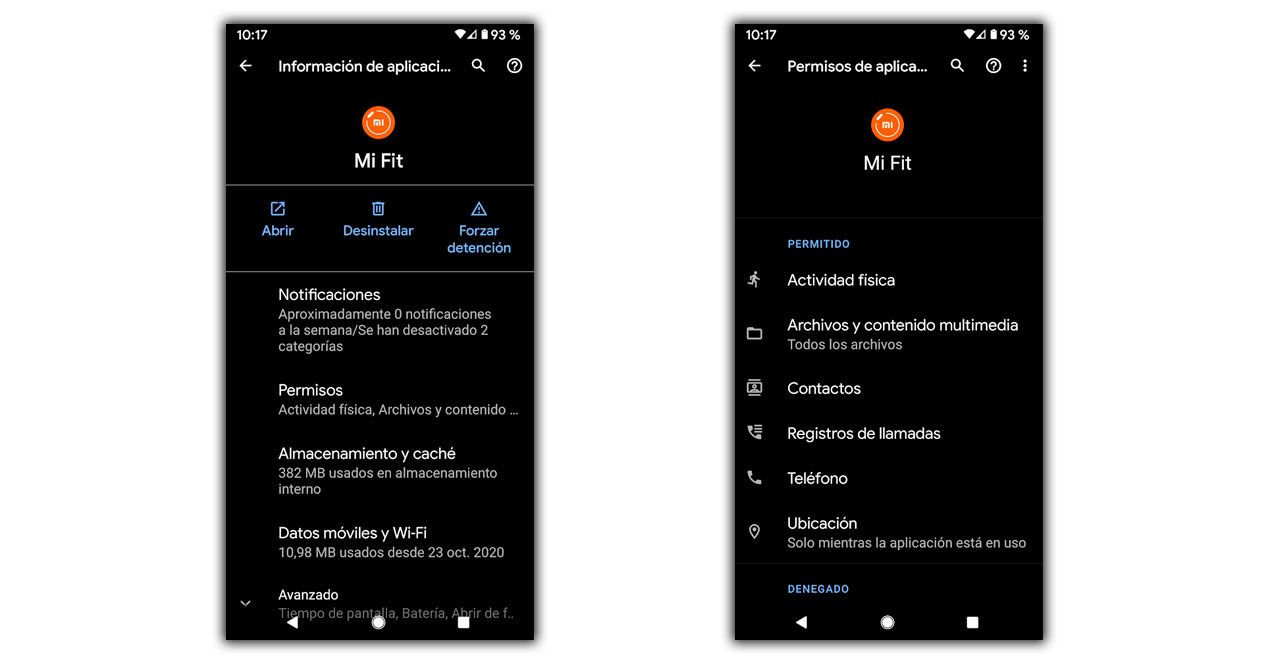 permisos mi fit