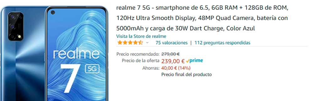 oferta Realme 7 5G