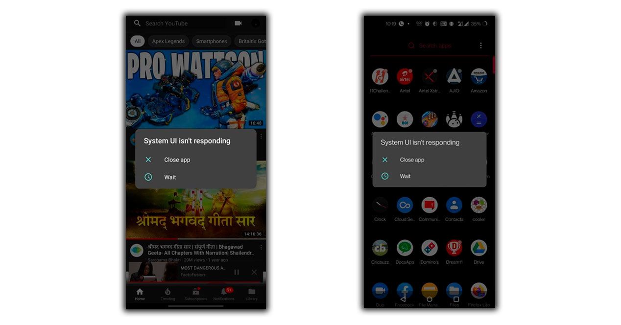 sistema no responde oneplus