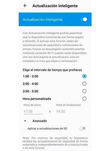 actualización inteligente android