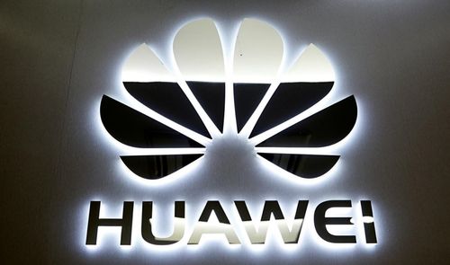 huawei logo plateado