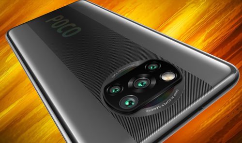 poco x3 nfc y fondo amarillo