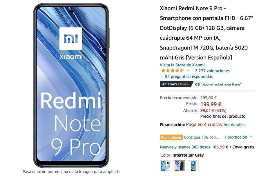 redmi note 9 pro oferta
