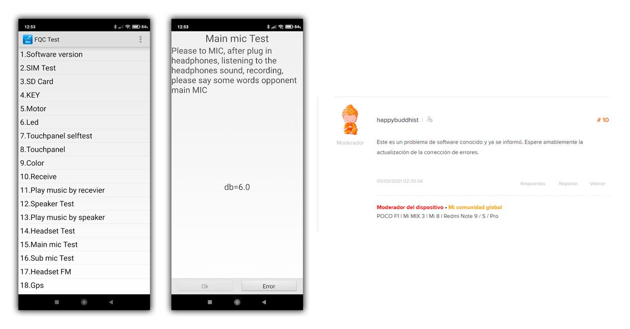 test micrófono Xiaomi