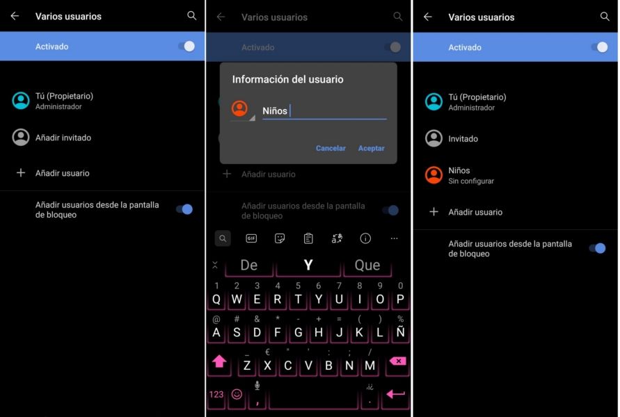 varios usuarios en android 01