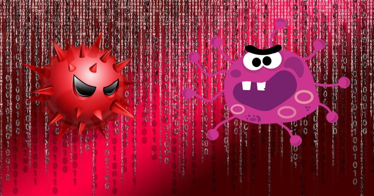 virus și malware cu fund matrice