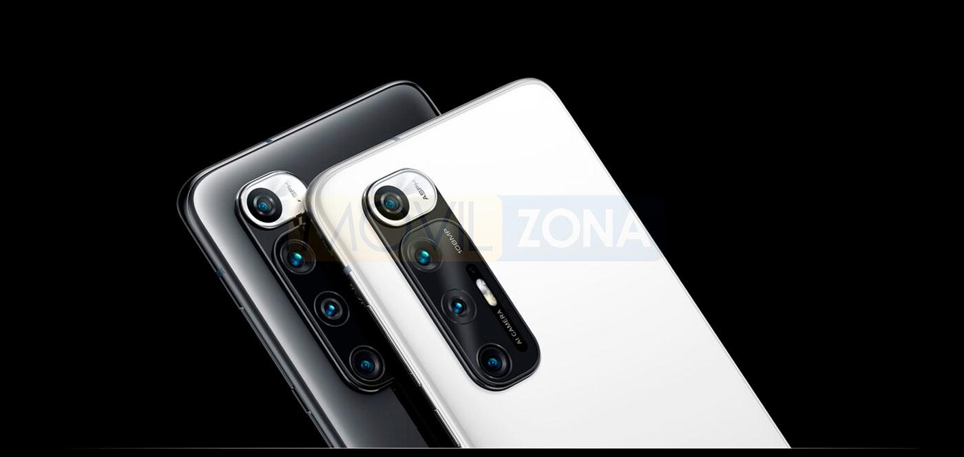 Xiaomi Mi 10S blanco y negro