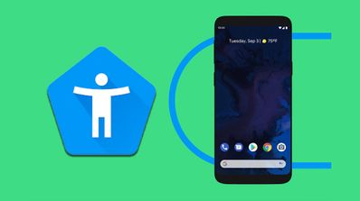 Accesibilidad Android fondo verde