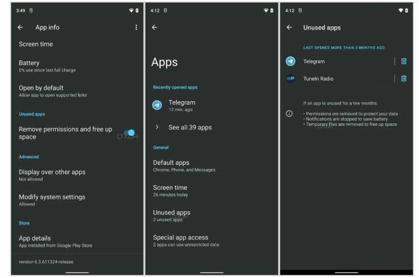 almacenamiento android 12