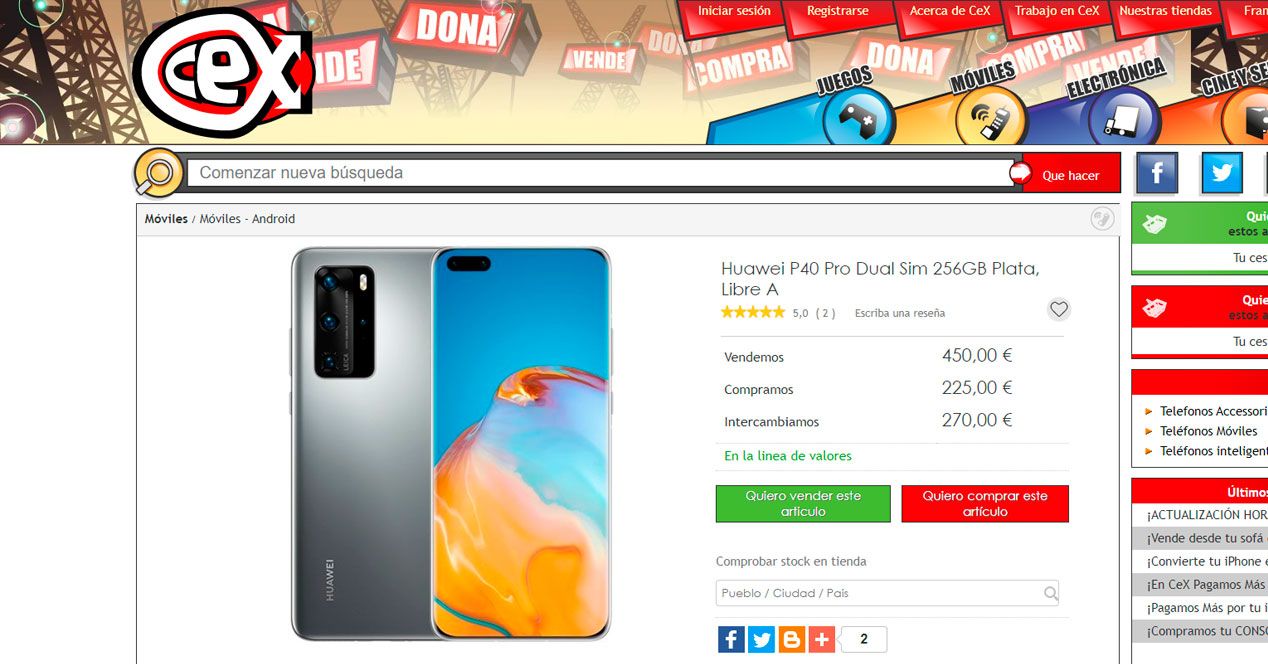 huawei p40 pro segunda mano