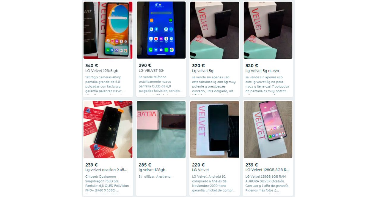 lg velvet segunda mano wallapop