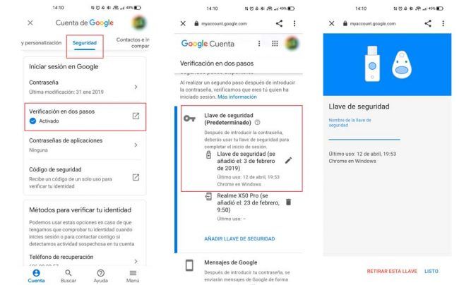 llave seguridad NFC móvil