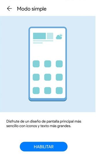 Modo simple Huawei