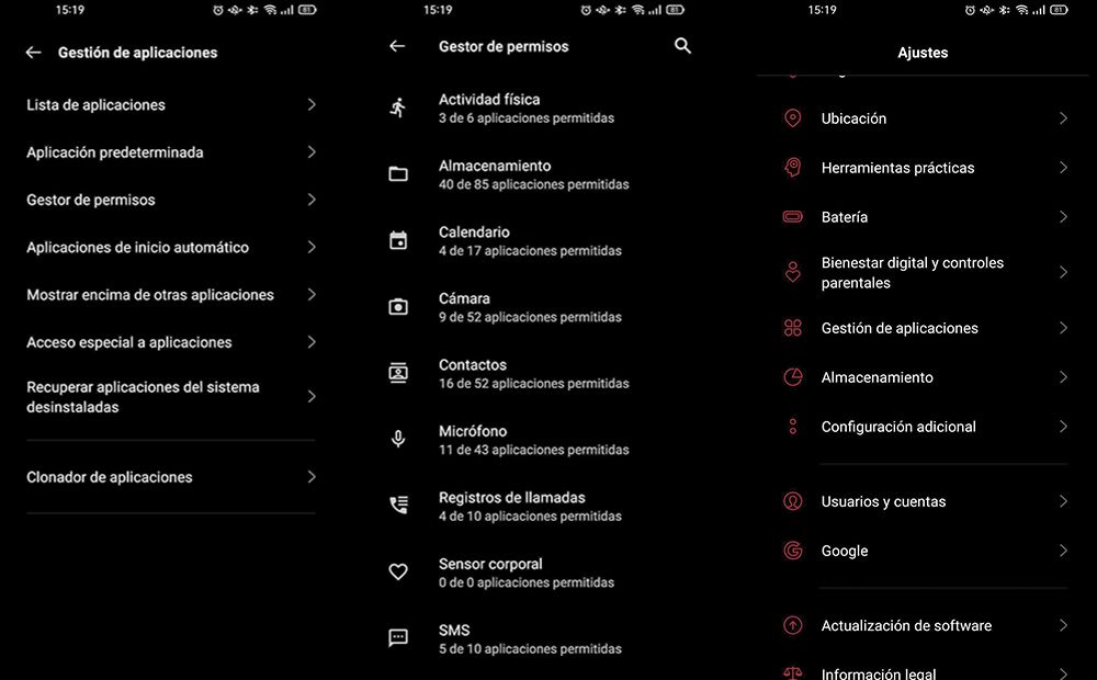 Permisos apps android