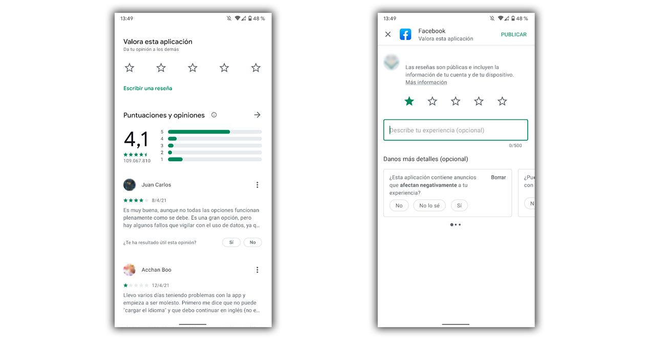queja problema google play