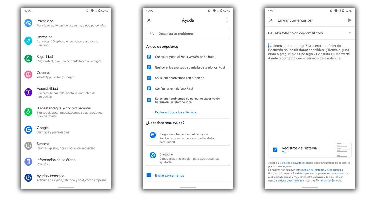 reportar problema google pixel