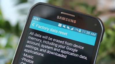imagen de movil en restablecer datos